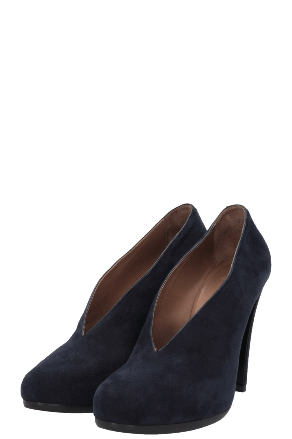 HERMÈS Florida Pumps Suede Navy