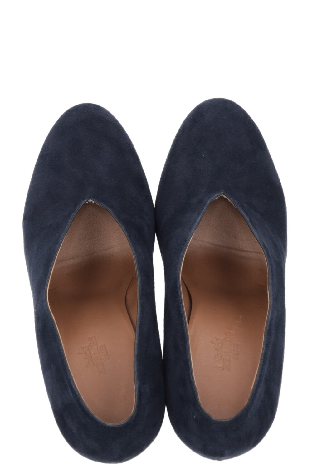 HERMÈS Florida Pumps Suede Navy