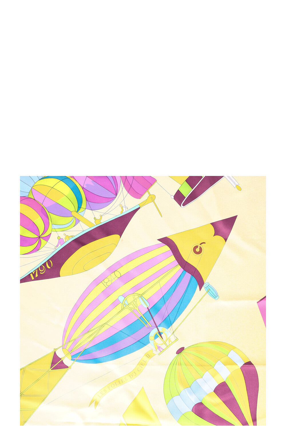 HERMÈS Les Folies Du Ciel II Carré 90 Vert