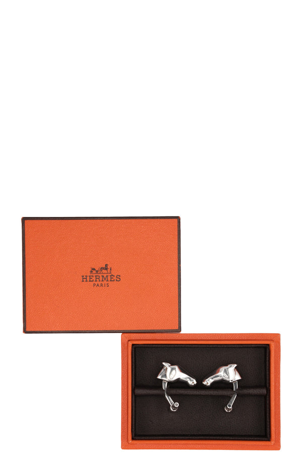 HERMÈS Horse Cuff Links Silver