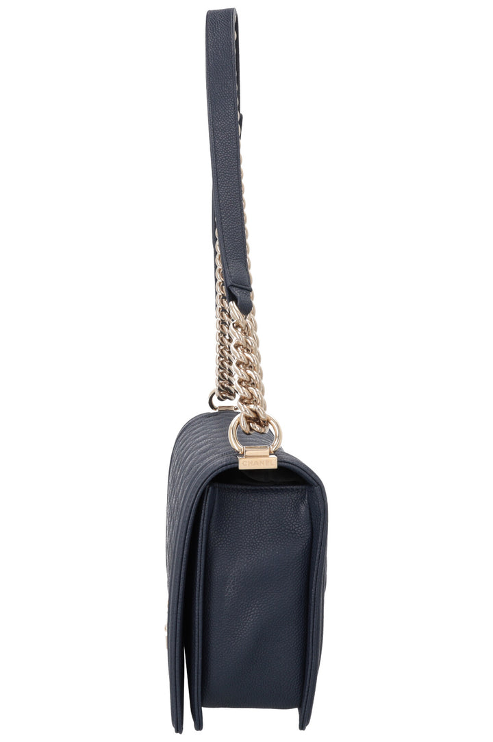 CHANEL Large Boy Bag Caviar Navy