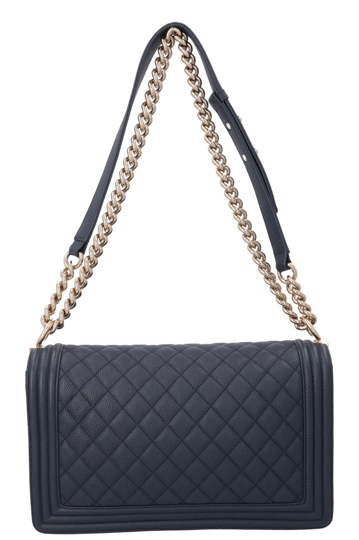 CHANEL Large Boy Bag Caviar Navy