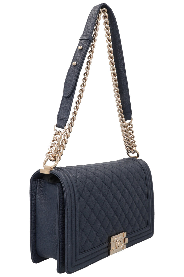 CHANEL Large Boy Bag Caviar Navy