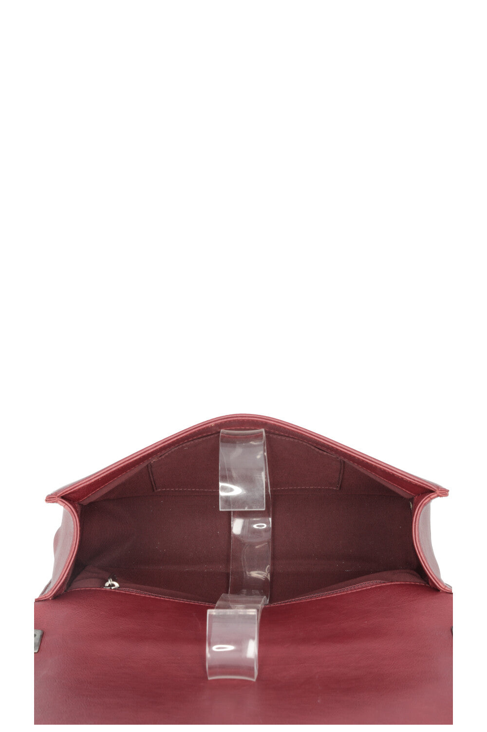 CHANEL Large Boy Bag Leather Bordeaux