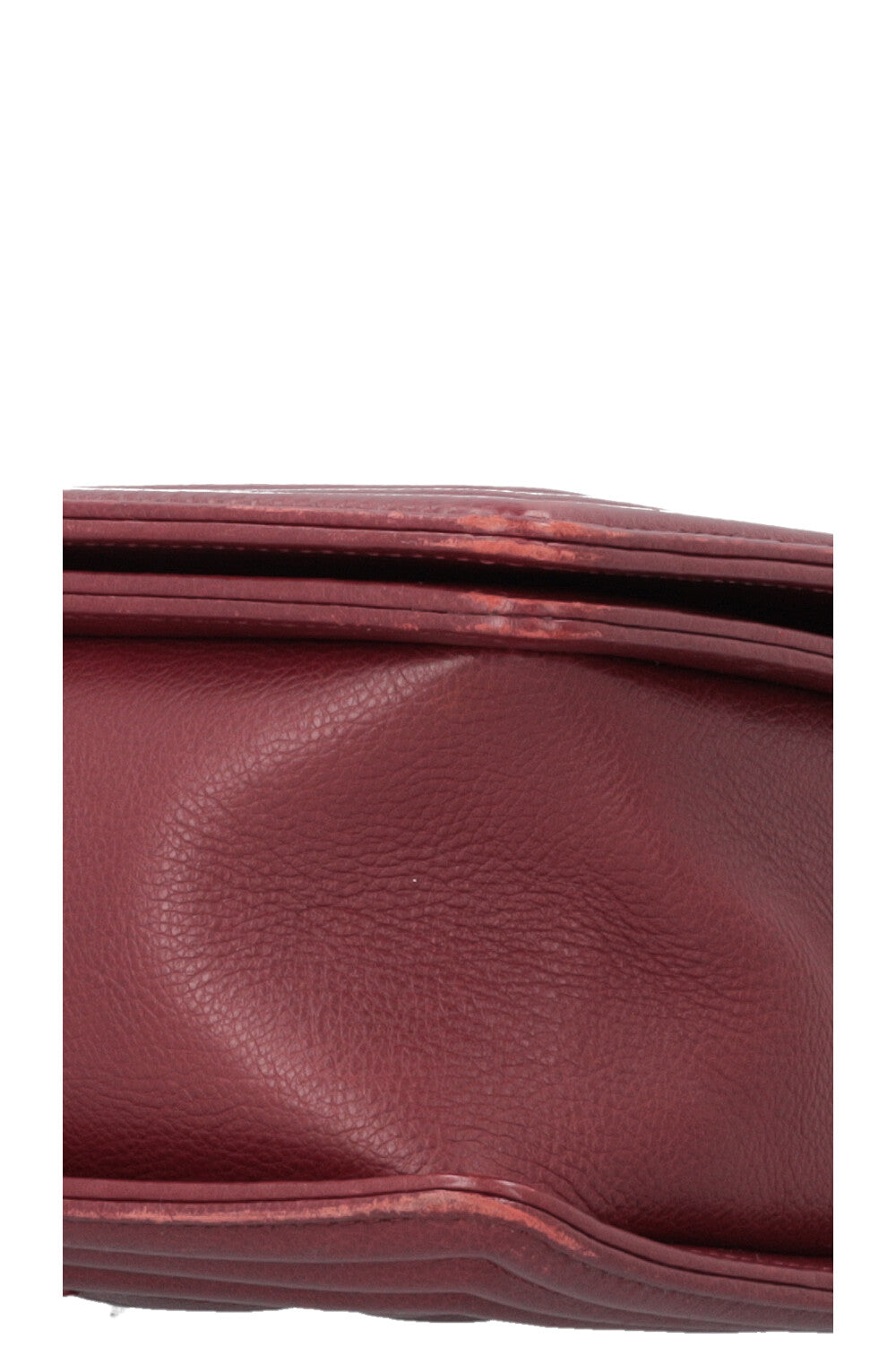 CHANEL Large Boy Bag Leather Bordeaux