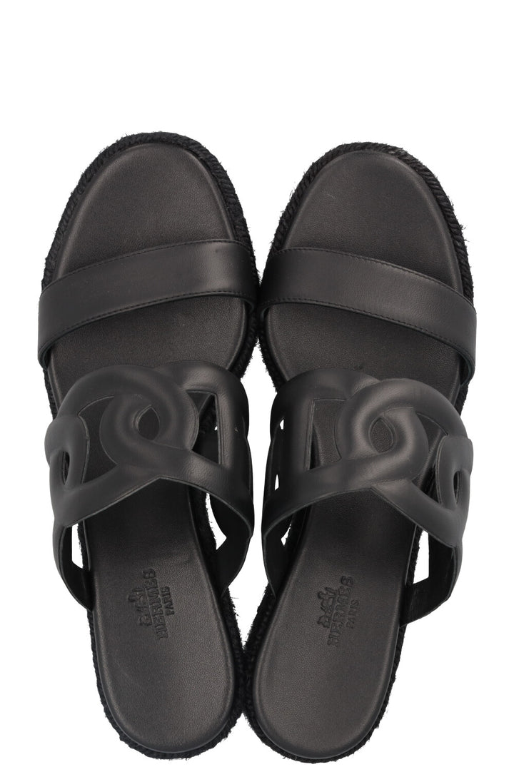 HERMÈS Ithea 30 Wedges Black