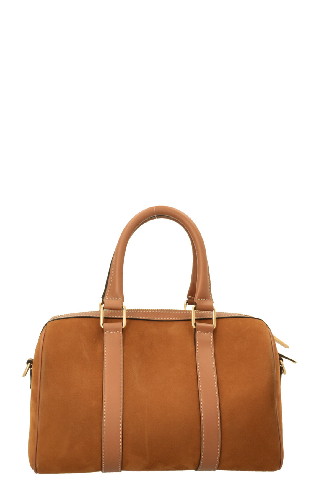 CELINE Boston Bag Suede Cognac