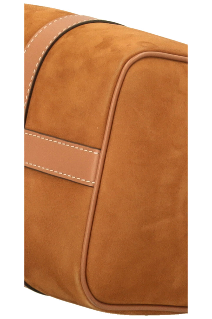 CELINE Boston Bag Suede Cognac