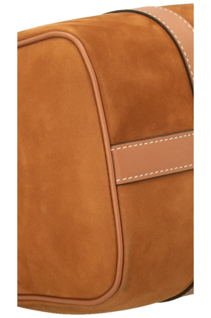 CELINE Boston Bag Suede Cognac