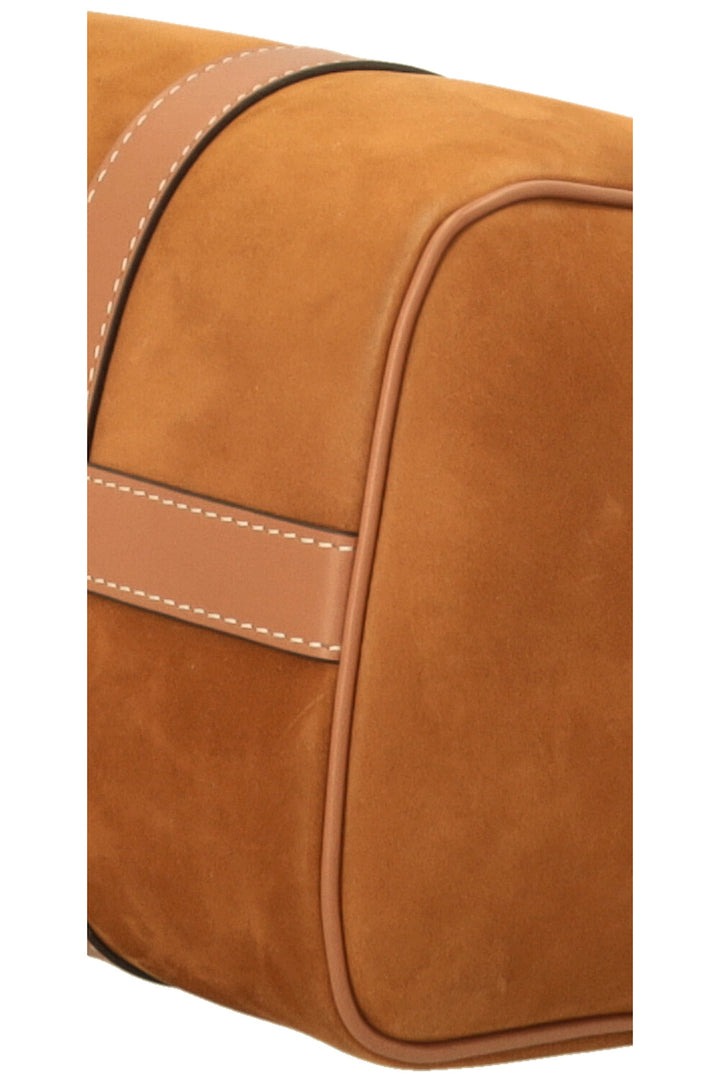CELINE Boston Bag Suede Cognac