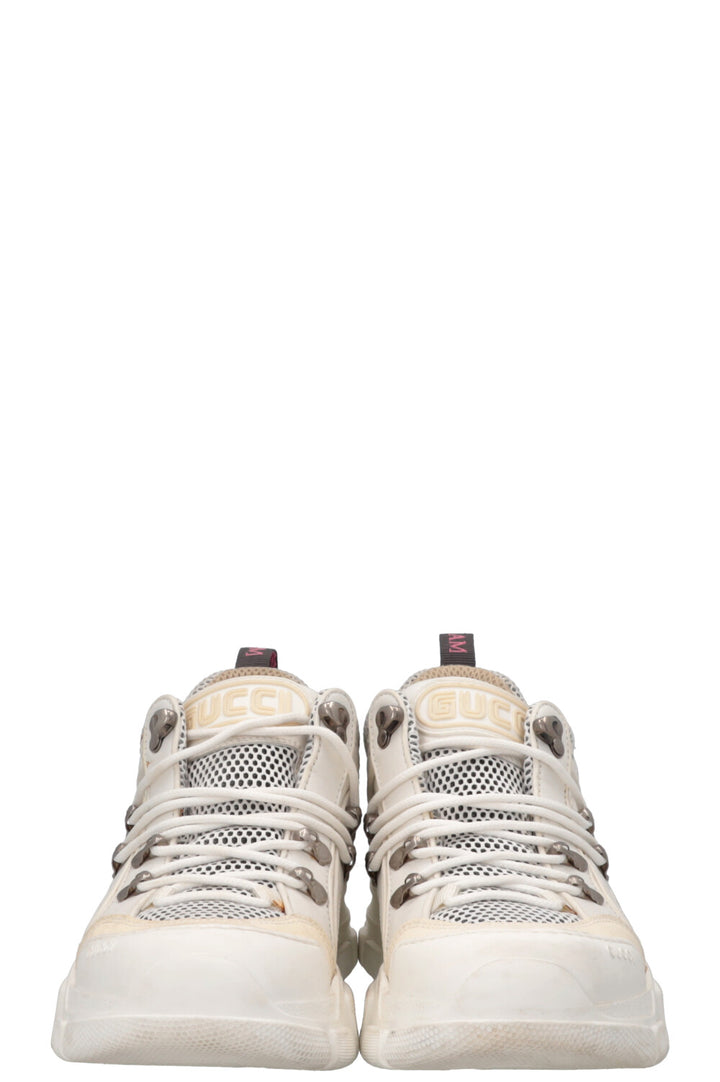 Baskets GUCCI Flashtrek blanches et crème