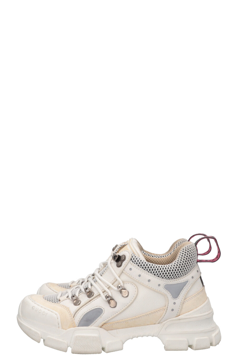 Baskets GUCCI Flashtrek blanches et crème