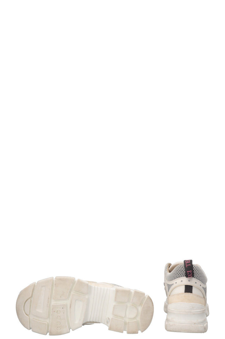 Baskets GUCCI Flashtrek blanches et crème