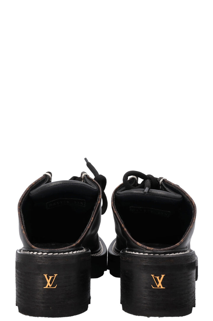 LOUIS VUITTON Mules Leather Black MNG