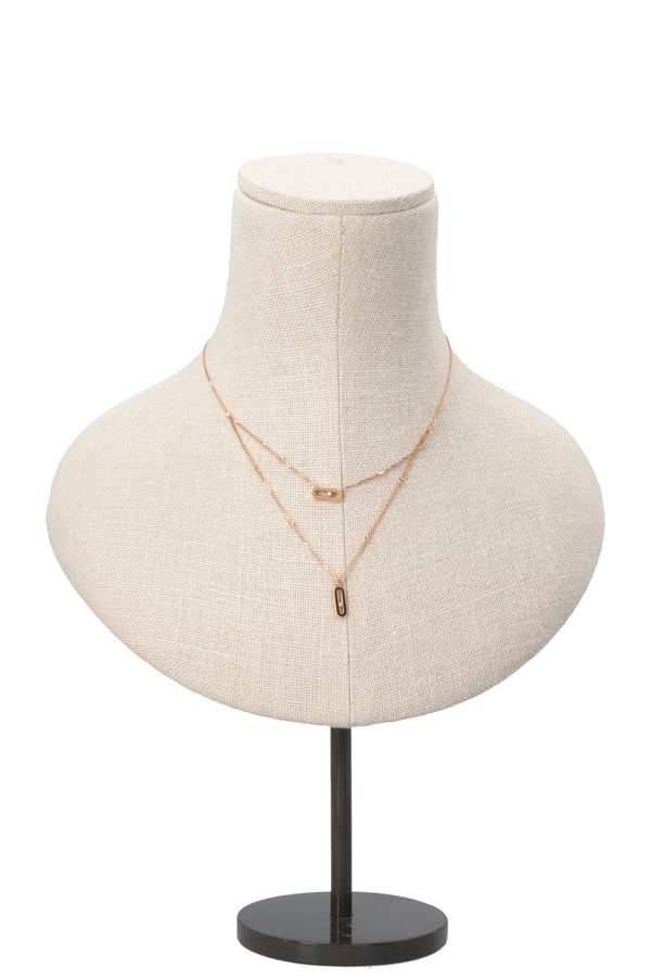 MESSIKA Collier Move Uno Double Rang Or Rose 18 carats