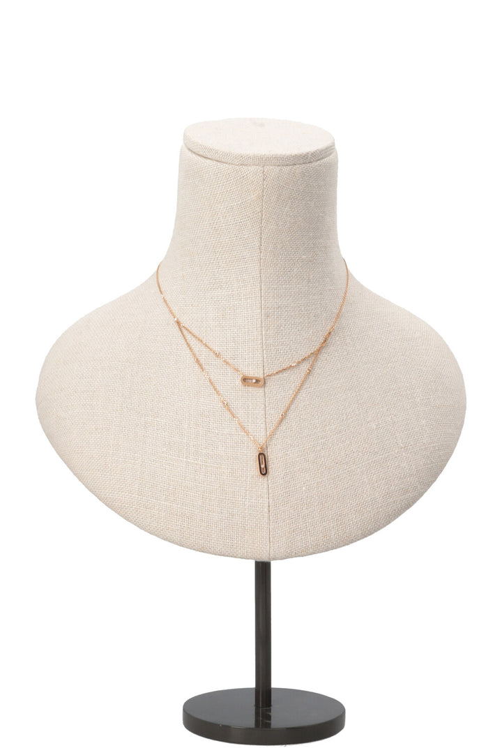MESSIKA Move Uno Two Row Necklace 18k Rose Gold