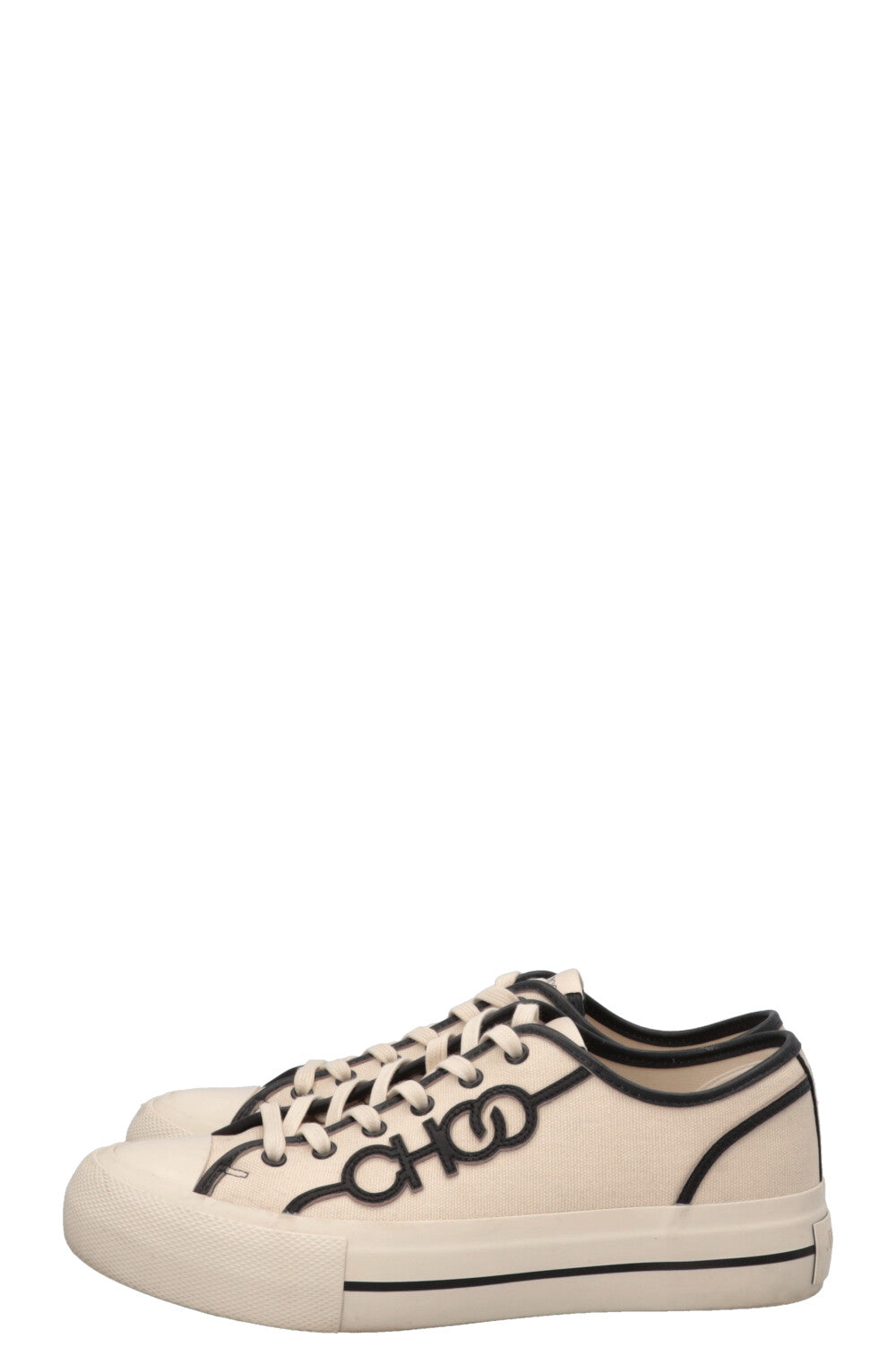 JIMMY CHOO Logo Sneaker Canvas Ivory