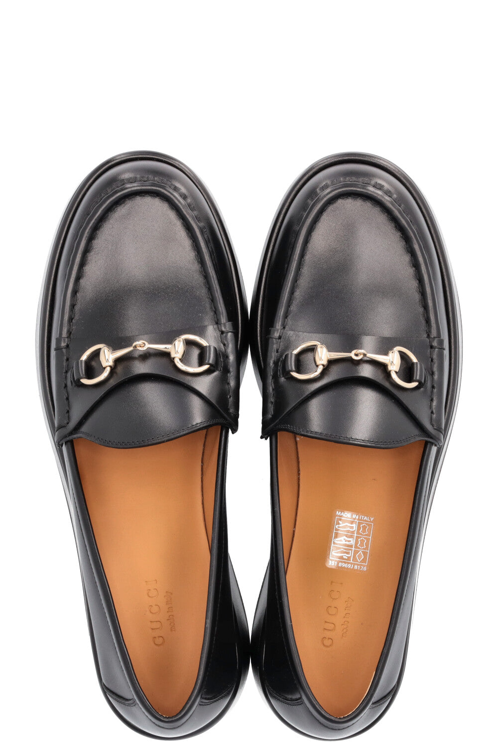 GUCCI Horsebit Flats Leather Black