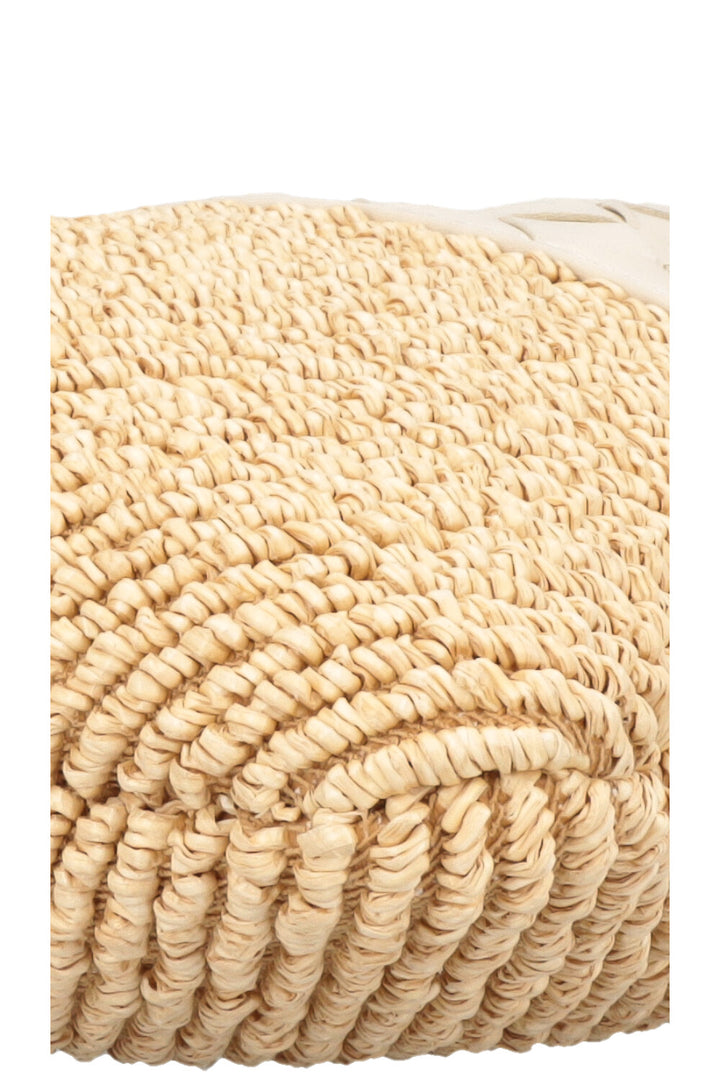 BOTTEGA VENETA Intrecciato Clutch Raffia Leather White