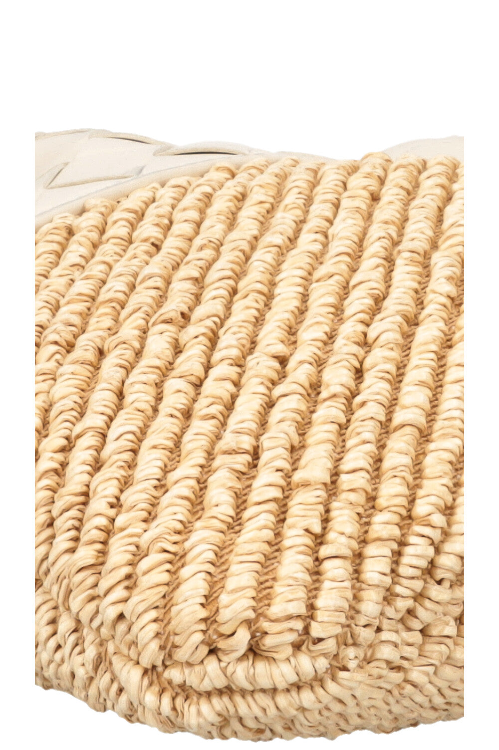 BOTTEGA VENETA Intrecciato Clutch Raffia Leather White