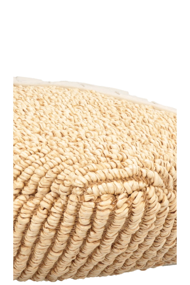 BOTTEGA VENETA Intrecciato Clutch Raffia Leather White