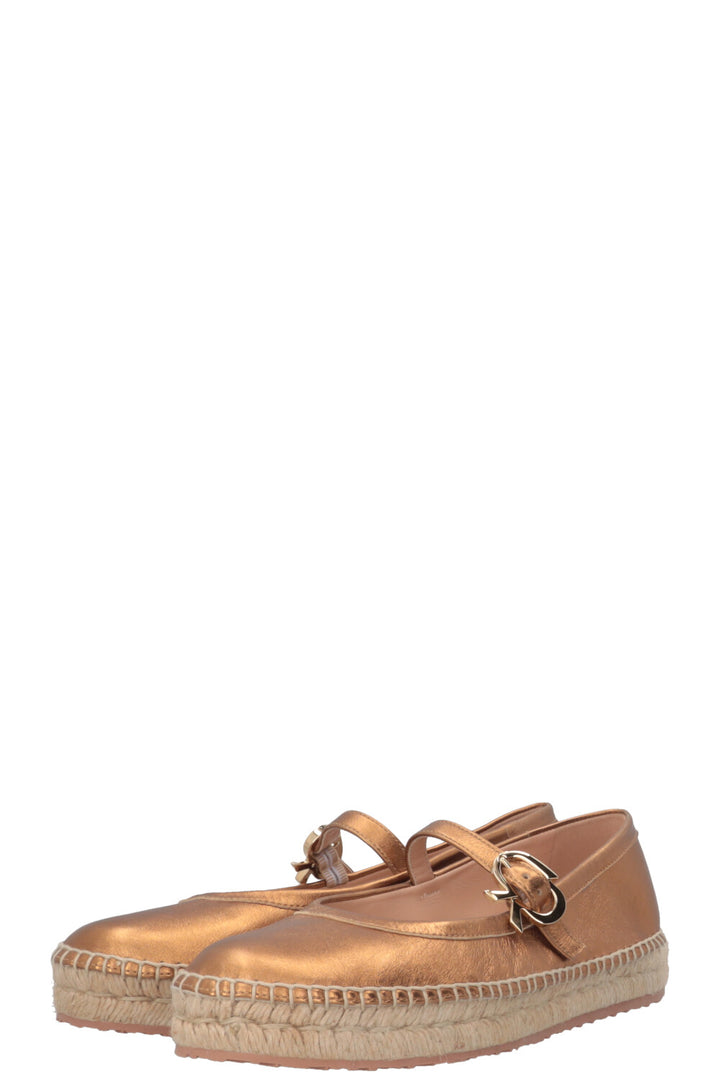 GIANVITO ROSSI Elda Espadrilles Gold