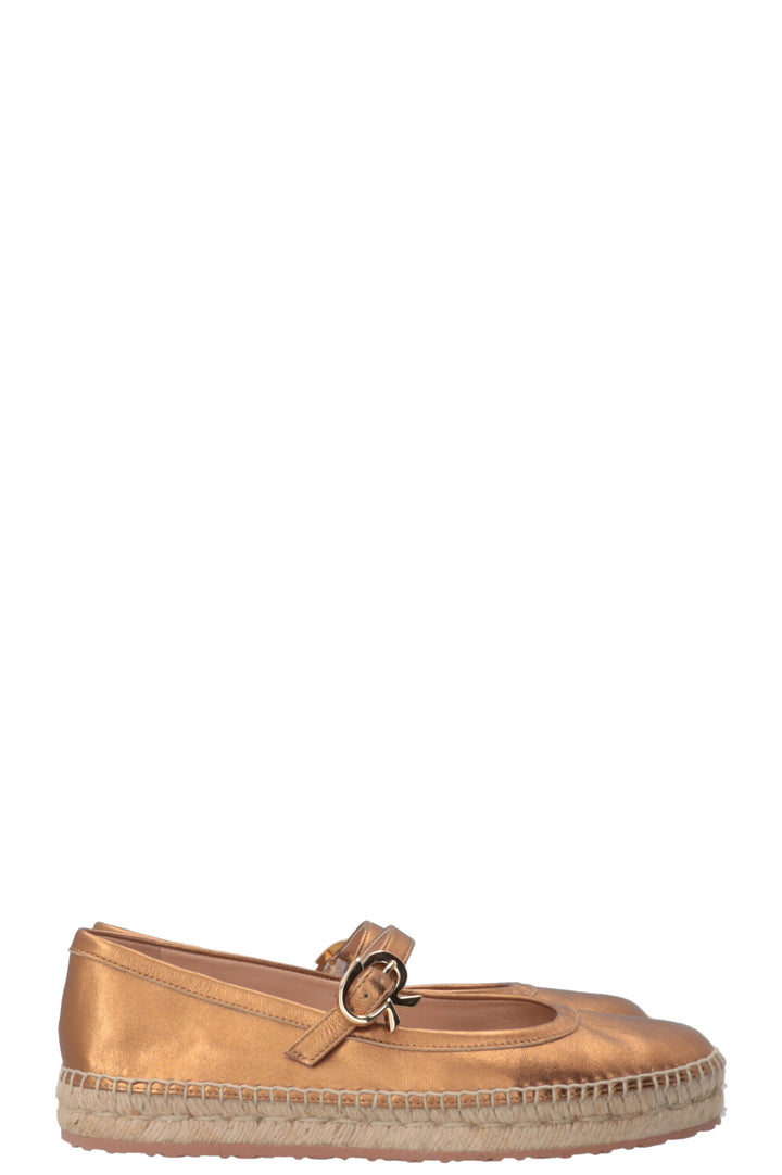 GIANVITO ROSSI Elda Espadrilles Gold