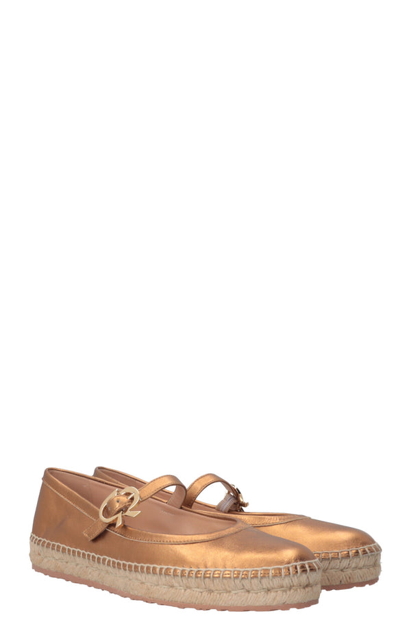 GIANVITO ROSSI Elda Espadrilles Gold