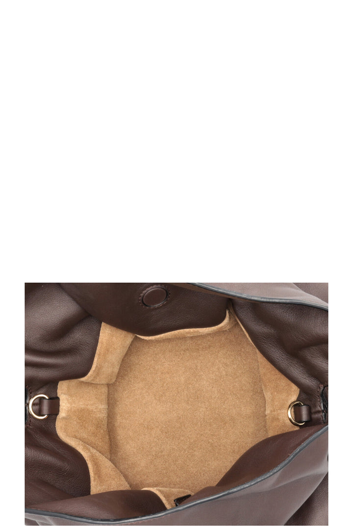 LOEWE Flamenco Drawstring Bag Chocolate