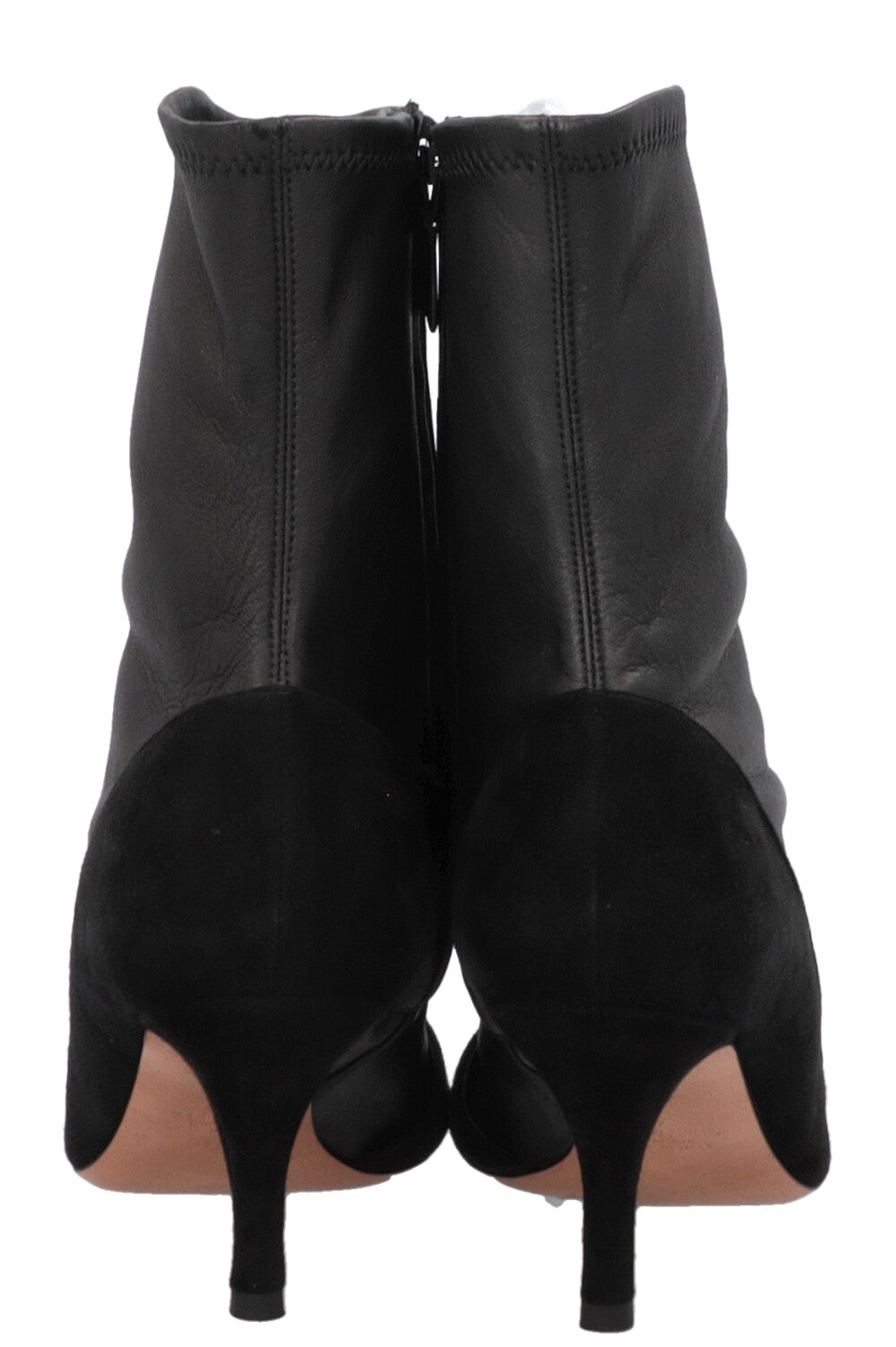 VALENTINO Crystal Details Boots Leather Black