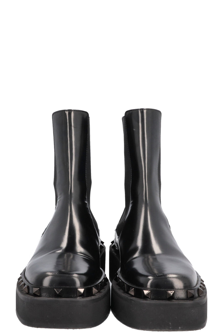 VALENTINO Rockstud Boots Leather Black