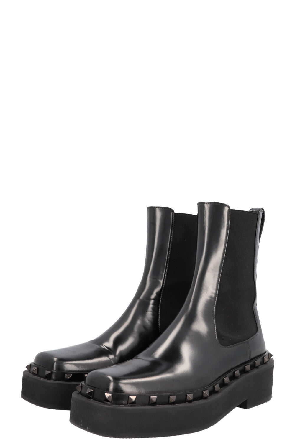 VALENTINO Rockstud Boots Leather Black