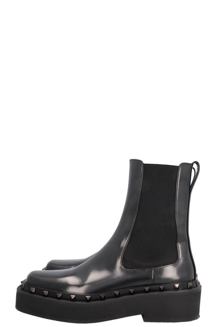 VALENTINO Rockstud Boots Leather Black