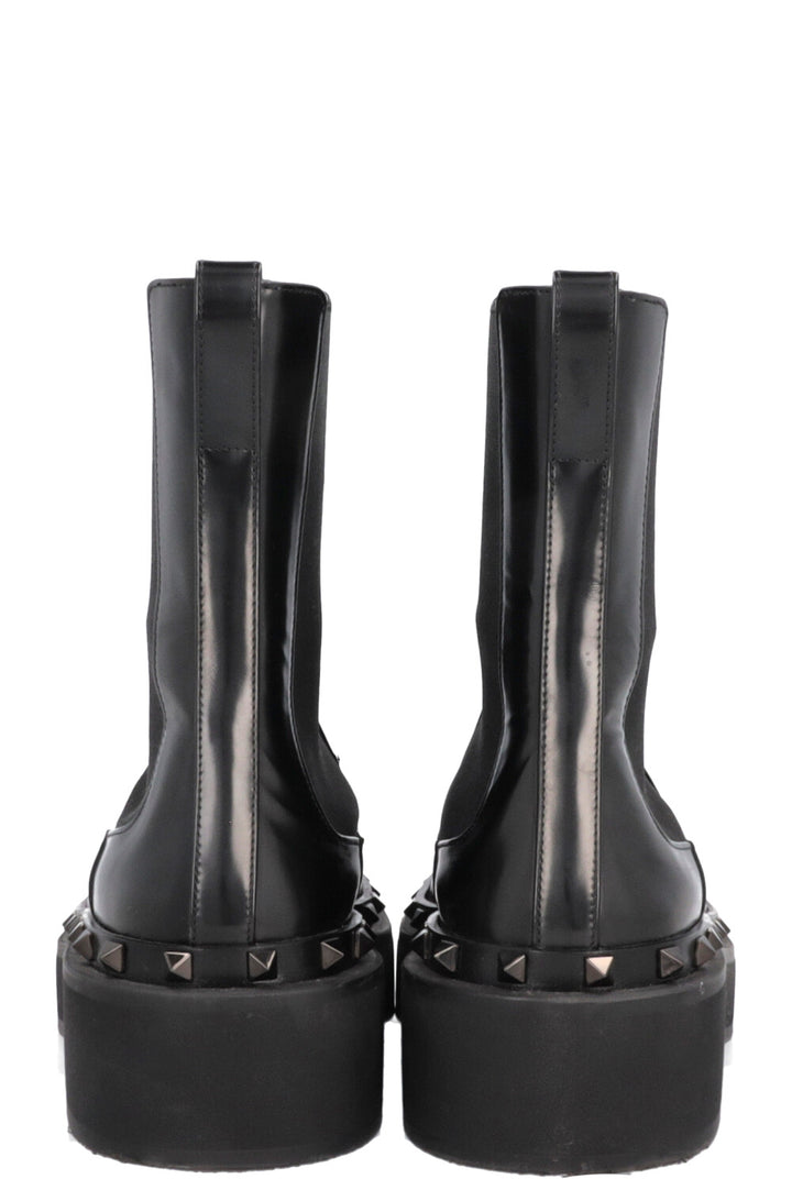 VALENTINO Rockstud Boots Leather Black