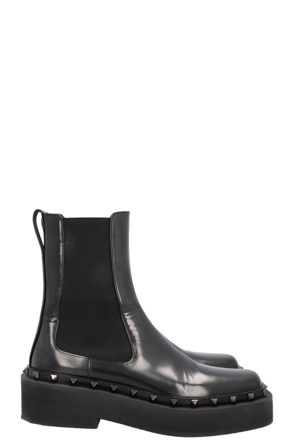 VALENTINO Rockstud Boots Leather Black