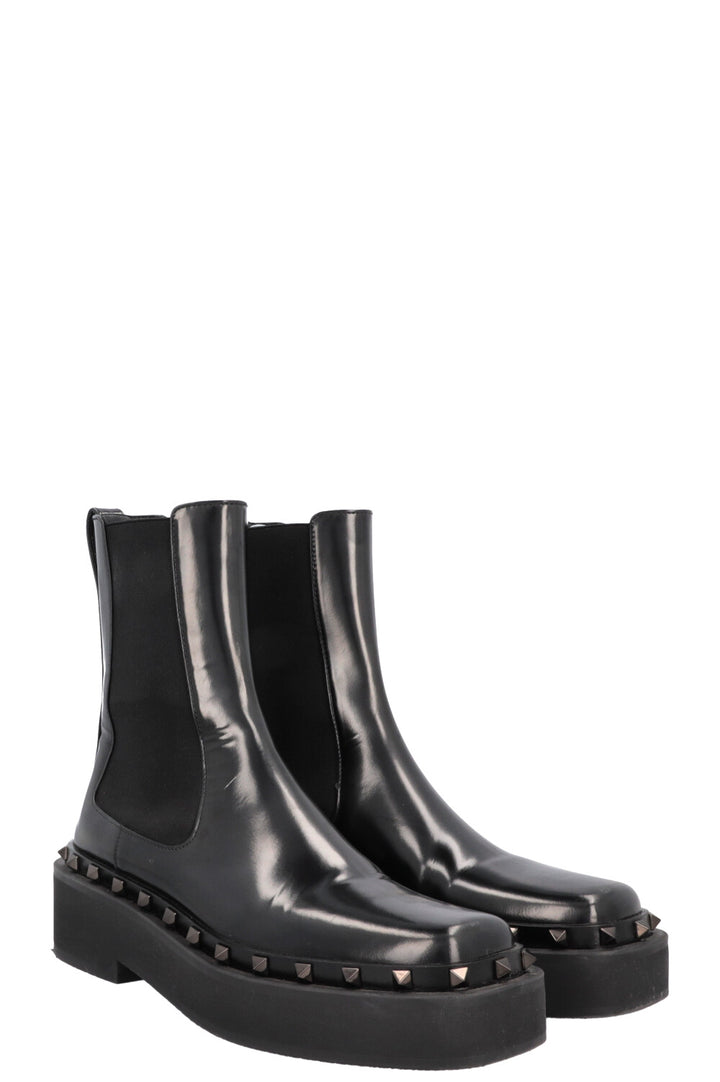 VALENTINO Rockstud Boots Leather Black