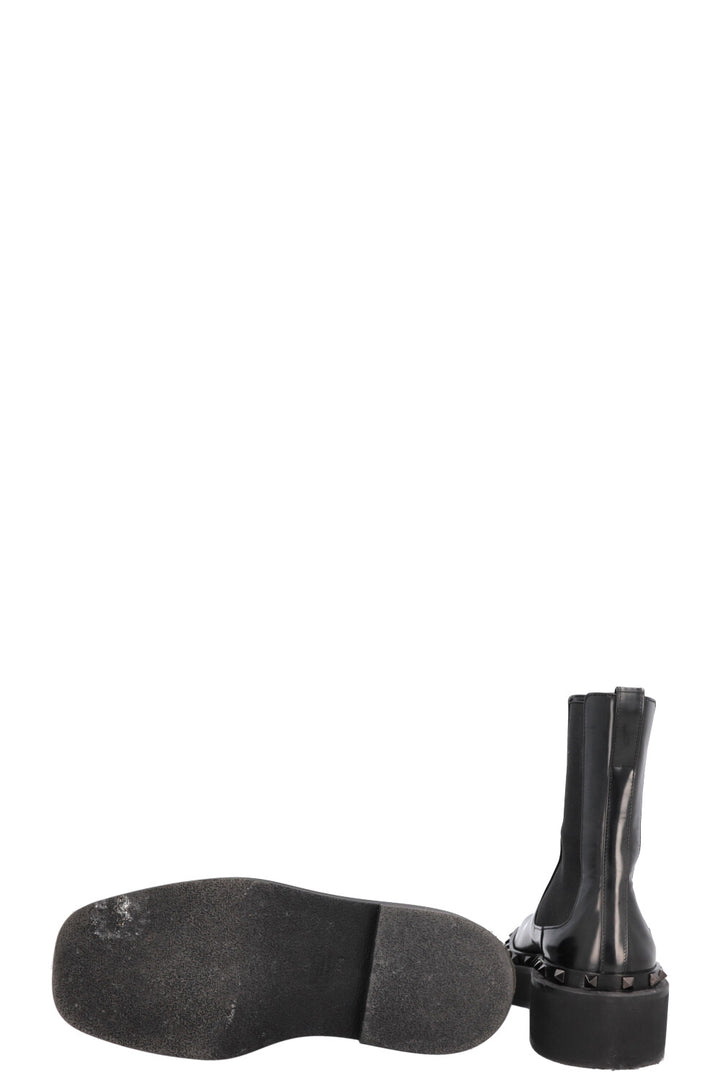 VALENTINO Rockstud Boots Leather Black