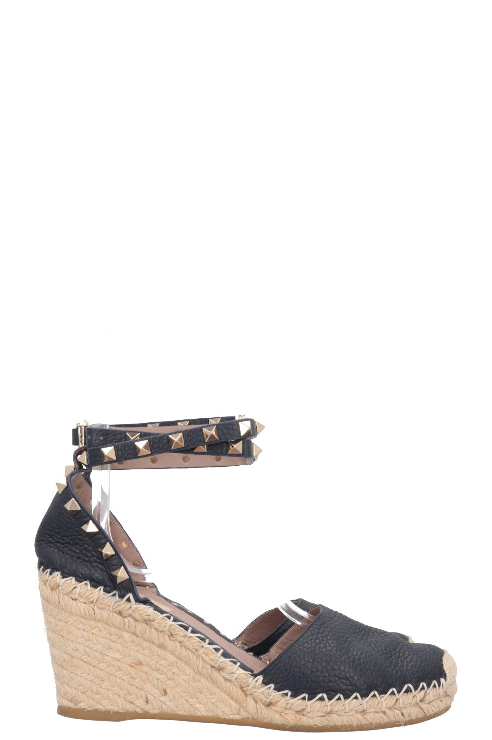 VALENTINO Rockstud Wedge Heels Navy