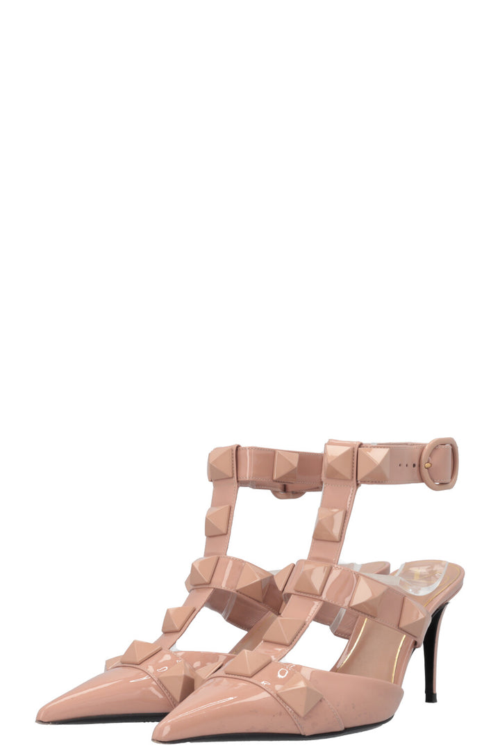 VALENTINO Escarpins Roman Studd Vernis Nude