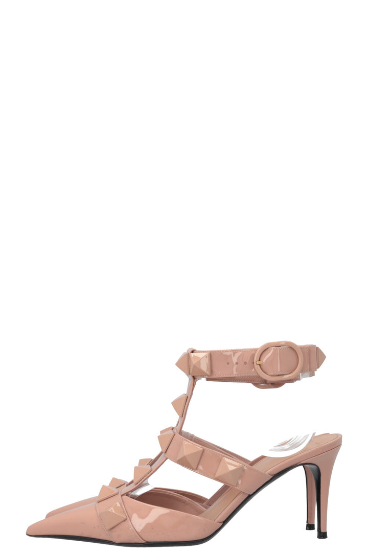 VALENTINO Escarpins Roman Studd Vernis Nude