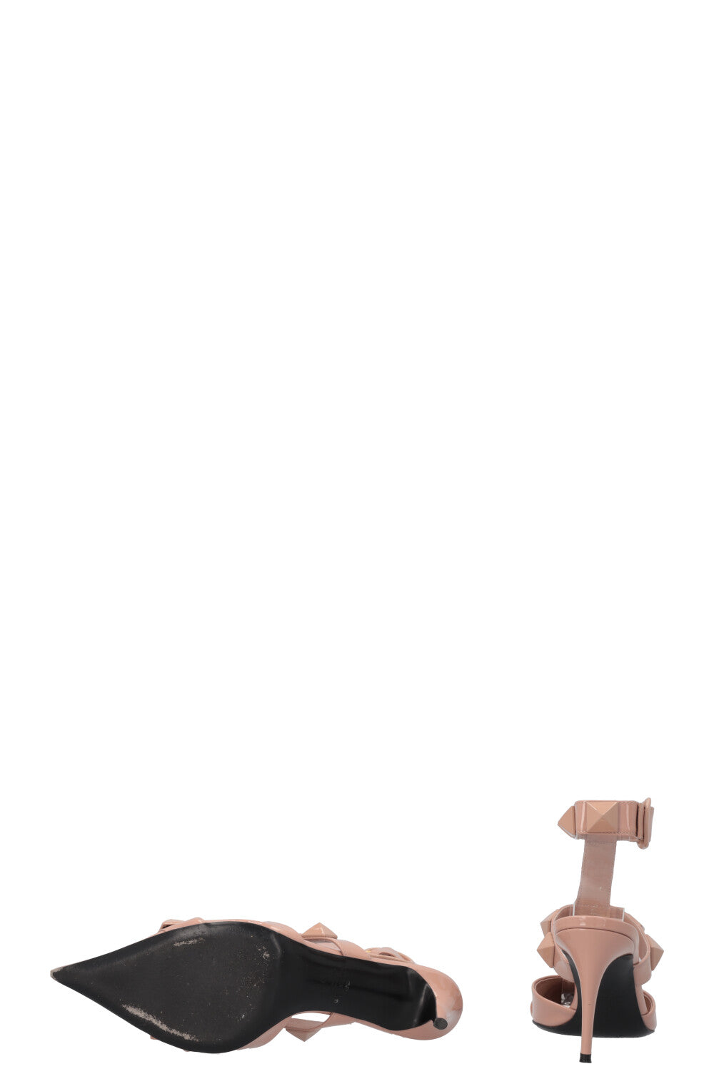 VALENTINO Escarpins Roman Studd Vernis Nude