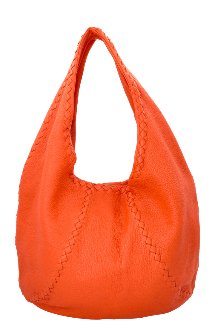 BOTTEGA VENETA Intrecciato Cervo Hobo Bag Orange