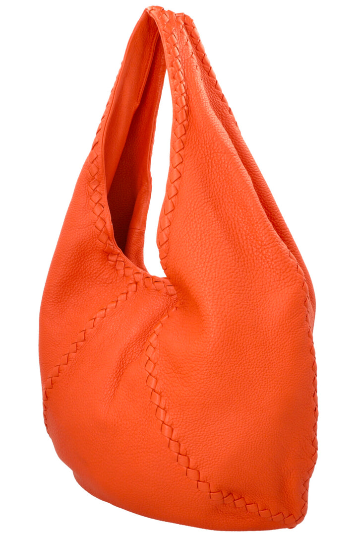 BOTTEGA VENETA Intrecciato Cervo Hobo Bag Orange