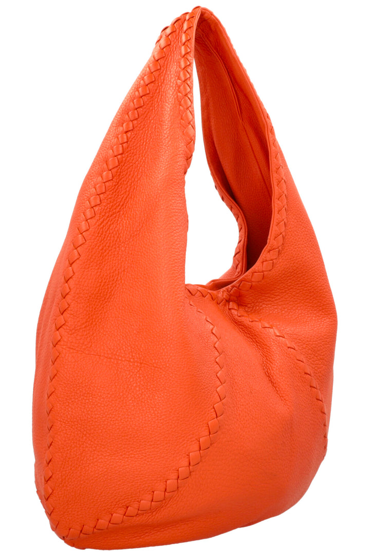 BOTTEGA VENETA Intrecciato Cervo Hobo Bag Orange