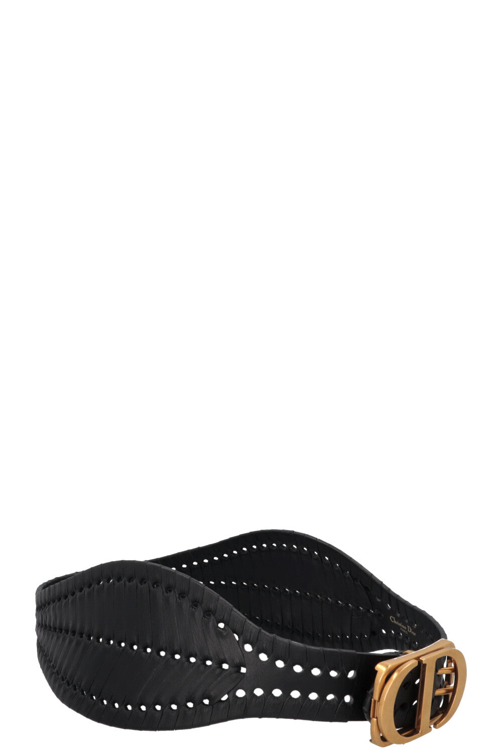 CHRISTIAN DIOR Braided 30 Montaigne Belt Leather Black