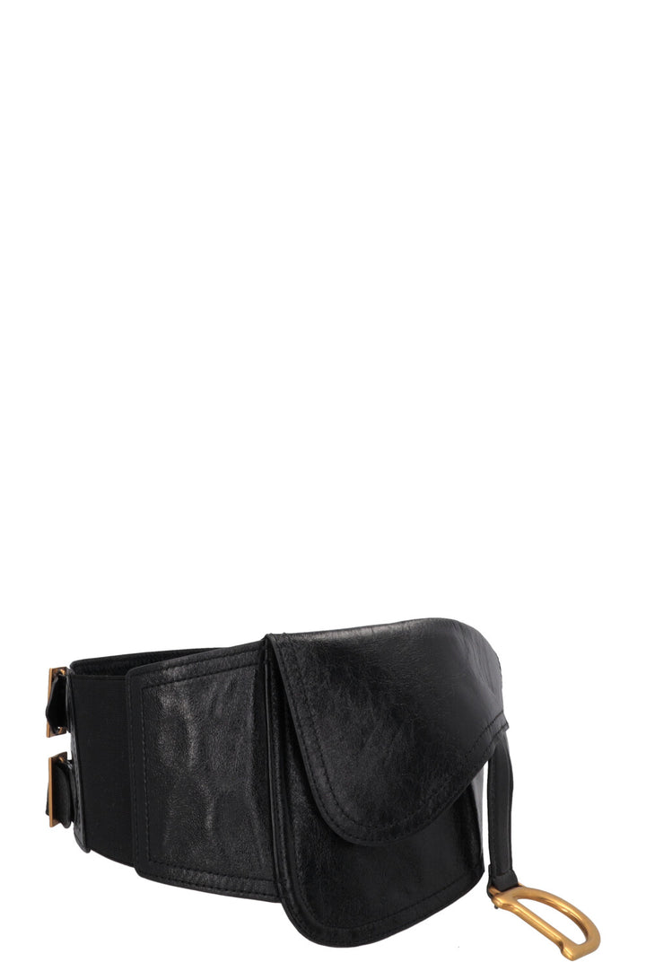 CHRISTIAN DIOR Saddle Waist Belt Black