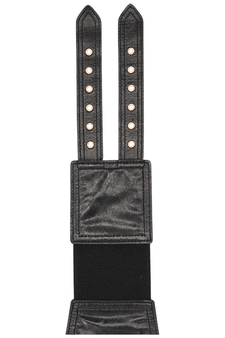 CHRISTIAN DIOR Saddle Waist Belt Black