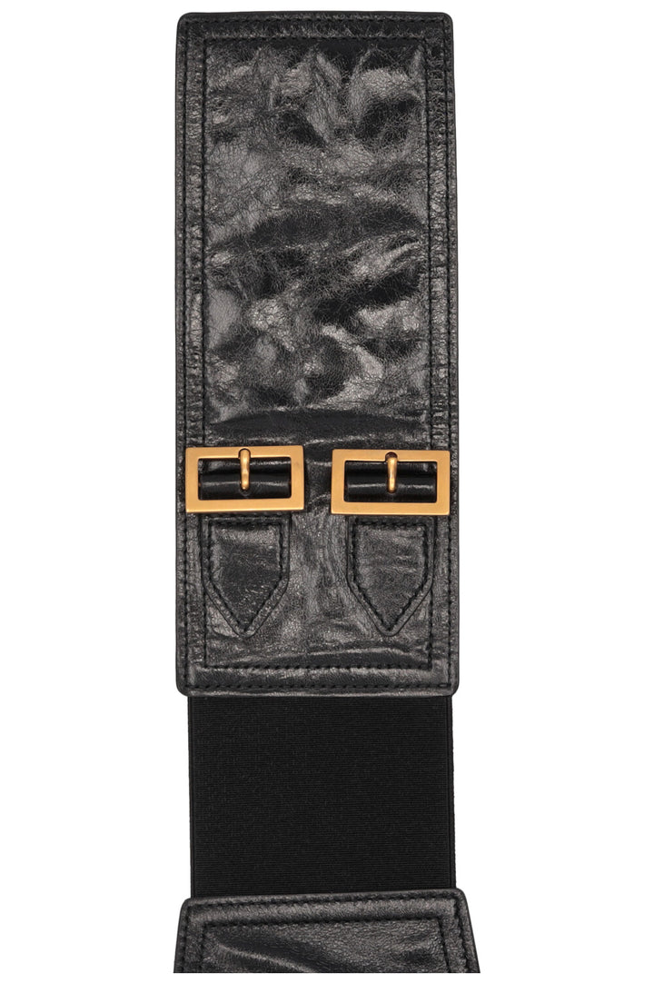 CHRISTIAN DIOR Saddle Waist Belt Black