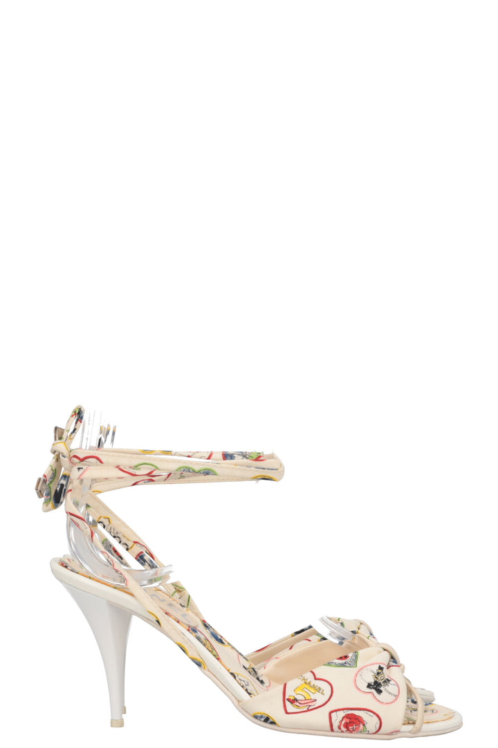 CHANEL Printed Heels White