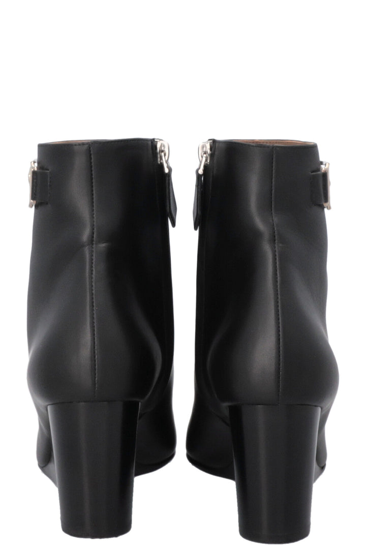HERMÈS Andrene Ankle Boots Leather Black